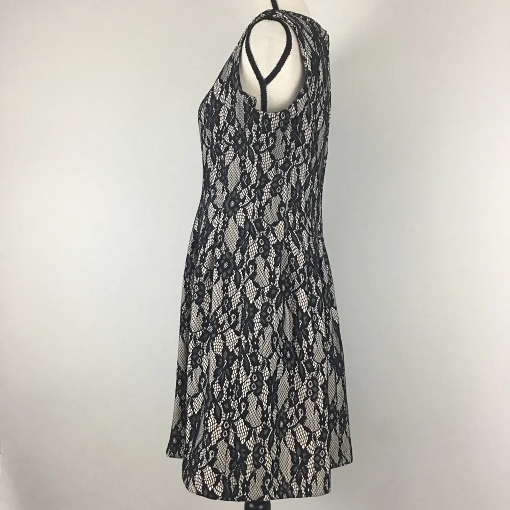 Anthropologie HD in Paris Violante Lace Fit & Flare Sleeveless Dress Stretch - Picture 5 of 7